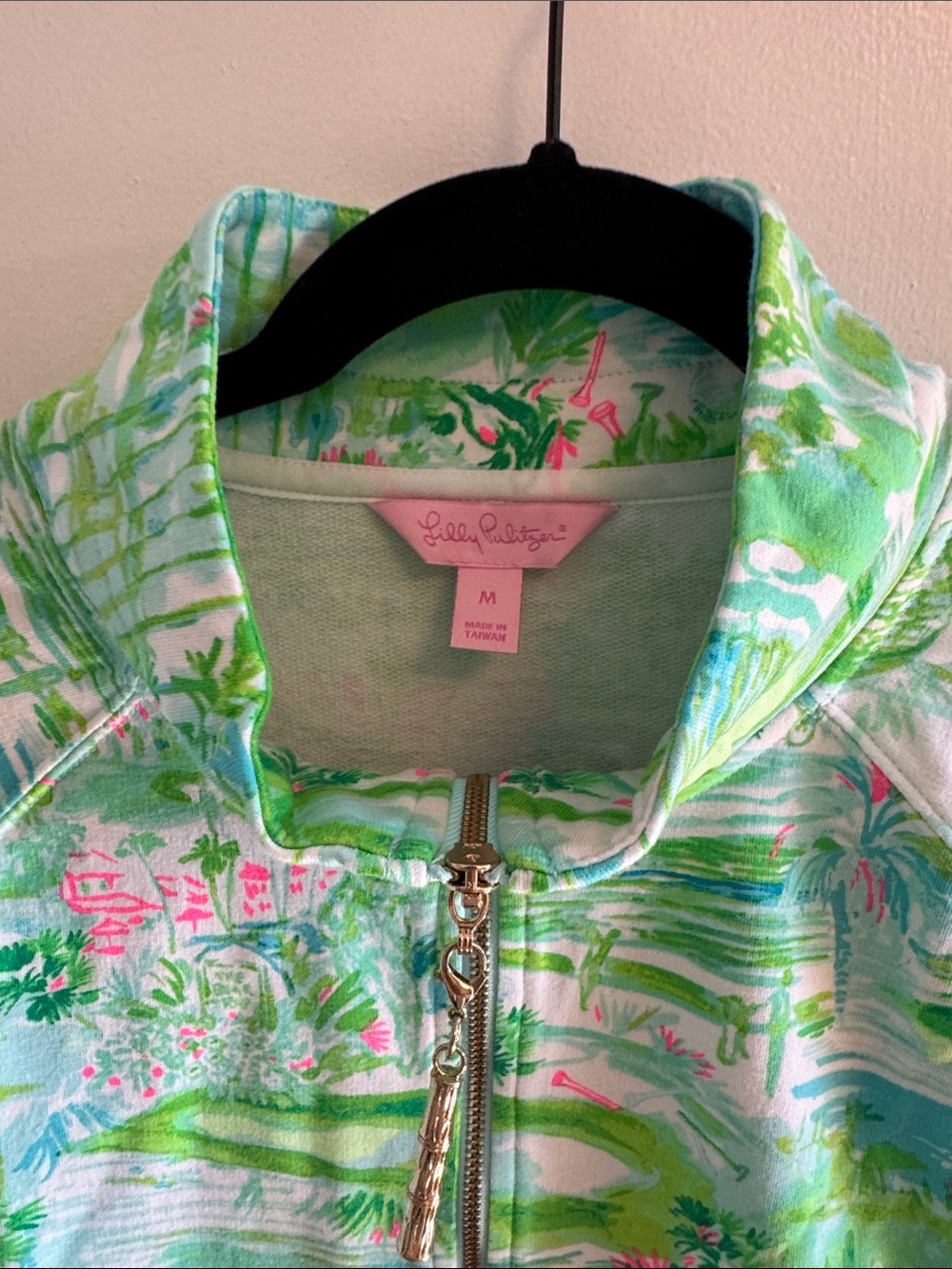 NWT Lilly Pulitzer Womens popover. Honda Classic Half-Zip.  Size M. - Picture 3 of 6
